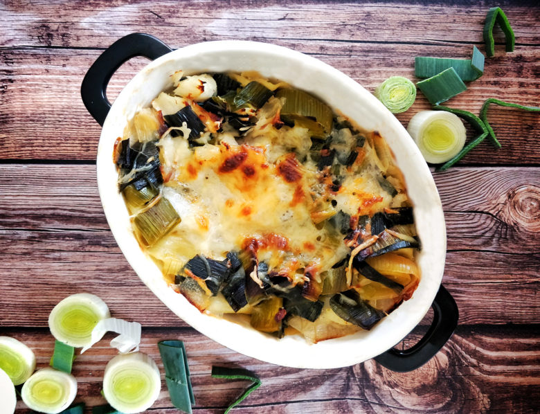 lasagnes de poireaux et cabillaud