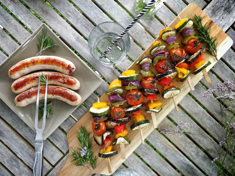 Brochettes de légumes d'été