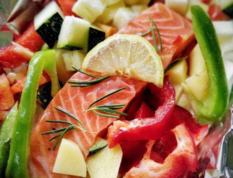 papilotte de saumon aux légumes